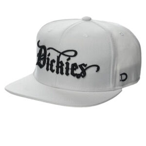 NWOT Dickie’s Men’s Embroidered Flat Brim Hat White OS